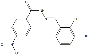 N'-[(E)-(2,3-dihydroxyphenyl)methylidene]-4-nitrobenzohydrazide 구조식 이미지