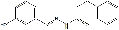 N'-[(E)-(3-hydroxyphenyl)methylidene]-3-phenylpropanohydrazide 구조식 이미지