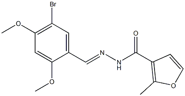 N'-[(E)-(5-bromo-2,4-dimethoxyphenyl)methylidene]-2-methyl-3-furohydrazide 구조식 이미지