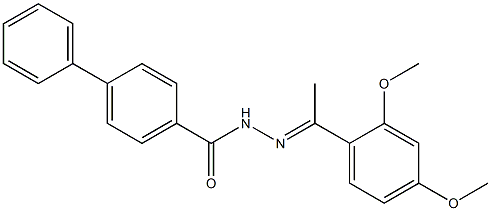 N'-[(E)-1-(2,4-dimethoxyphenyl)ethylidene][1,1'-biphenyl]-4-carbohydrazide 구조식 이미지