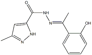N'-[(E)-1-(2-hydroxyphenyl)ethylidene]-3-methyl-1H-pyrazole-5-carbohydrazide 구조식 이미지