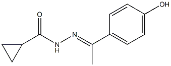 N'-[(E)-1-(4-hydroxyphenyl)ethylidene]cyclopropanecarbohydrazide 구조식 이미지