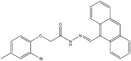 N'-[(E)-9-anthrylmethylidene]-2-(2-bromo-4-methylphenoxy)acetohydrazide Structure