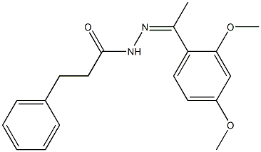 N'-[(Z)-1-(2,4-dimethoxyphenyl)ethylidene]-3-phenylpropanohydrazide 구조식 이미지