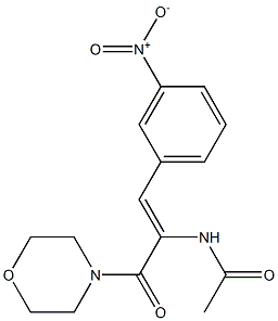 N-[(Z)-1-(4-morpholinylcarbonyl)-2-(3-nitrophenyl)ethenyl]acetamide 구조식 이미지