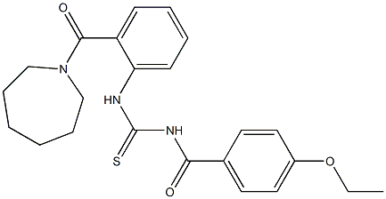 N-[2-(1-azepanylcarbonyl)phenyl]-N'-(4-ethoxybenzoyl)thiourea 구조식 이미지