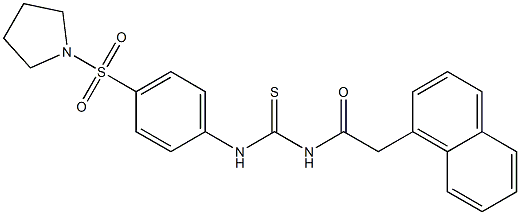 N-[2-(1-naphthyl)acetyl]-N'-[4-(1-pyrrolidinylsulfonyl)phenyl]thiourea 구조식 이미지