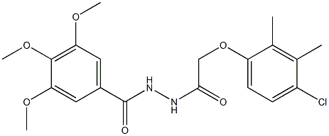 N'-[2-(4-chloro-2,3-dimethylphenoxy)acetyl]-3,4,5-trimethoxybenzohydrazide 구조식 이미지