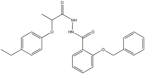 N'-[2-(benzyloxy)benzoyl]-2-(4-ethylphenoxy)propanohydrazide Structure