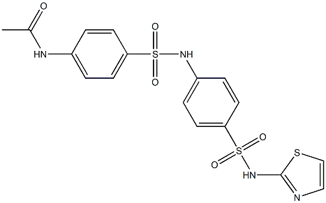 N-[4-({4-[(1,3-thiazol-2-ylamino)sulfonyl]anilino}sulfonyl)phenyl]acetamide Structure