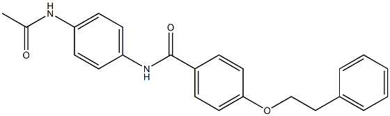 N-[4-(acetylamino)phenyl]-4-(phenethyloxy)benzamide Structure