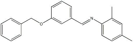 N-{(E)-[3-(benzyloxy)phenyl]methylidene}-N-(2,4-dimethylphenyl)amine 구조식 이미지