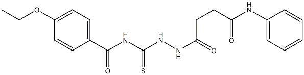 N-{[2-(4-anilino-4-oxobutanoyl)hydrazino]carbothioyl}-4-ethoxybenzamide 구조식 이미지