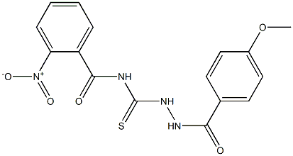 N-{[2-(4-methoxybenzoyl)hydrazino]carbothioyl}-2-nitrobenzamide Structure