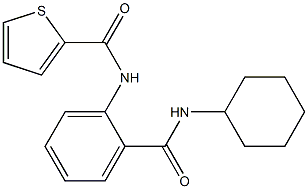 N-{2-[(cyclohexylamino)carbonyl]phenyl}-2-thiophenecarboxamide 구조식 이미지