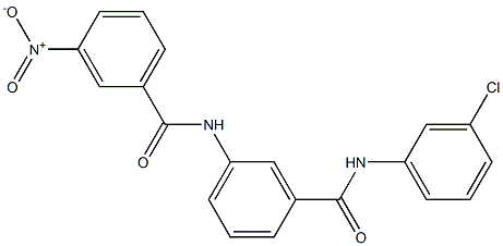 N-{3-[(3-chloroanilino)carbonyl]phenyl}-3-nitrobenzamide 구조식 이미지