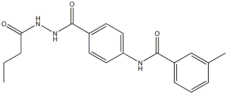 N-{4-[(2-butyrylhydrazino)carbonyl]phenyl}-3-methylbenzamide 구조식 이미지