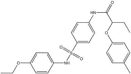 N-{4-[(4-ethoxyanilino)sulfonyl]phenyl}-2-(4-methylphenoxy)butanamide 구조식 이미지