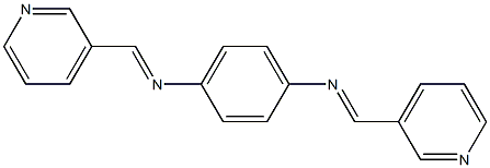 N-[(E)-3-pyridinylmethylidene]-N-(4-{[(E)-3-pyridinylmethylidene]amino}phenyl)amine 구조식 이미지