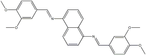 N-[(E)-(3,4-dimethoxyphenyl)methylidene]-N-(5-{[(E)-(3,4-dimethoxyphenyl)methylidene]amino}-1-naphthyl)amine 구조식 이미지