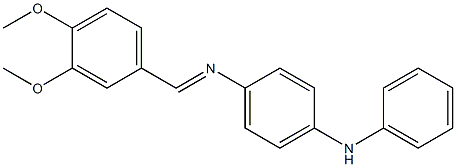 N-(4-anilinophenyl)-N-[(E)-(3,4-dimethoxyphenyl)methylidene]amine Structure