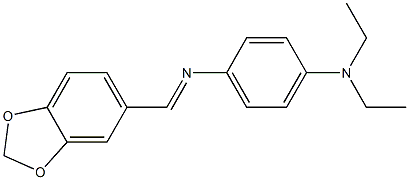 N-[(E)-1,3-benzodioxol-5-ylmethylidene]-N-[4-(diethylamino)phenyl]amine 구조식 이미지