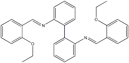 N-[(E)-(2-ethoxyphenyl)methylidene]-N-(2'-{[(E)-(2-ethoxyphenyl)methylidene]amino}[1,1'-biphenyl]-2-yl)amine 구조식 이미지