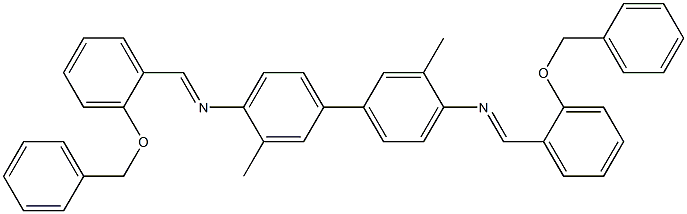 N-{(E)-[2-(benzyloxy)phenyl]methylidene}-N-[4'-({(E)-[2-(benzyloxy)phenyl]methylidene}amino)-3,3'-dimethyl[1,1'-biphenyl]-4-yl]amine 구조식 이미지