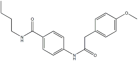 N-butyl-4-{[2-(4-methoxyphenyl)acetyl]amino}benzamide 구조식 이미지