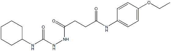 N-cyclohexyl-2-[4-(4-ethoxyanilino)-4-oxobutanoyl]-1-hydrazinecarboxamide 구조식 이미지