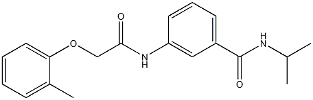 N-isopropyl-3-{[2-(2-methylphenoxy)acetyl]amino}benzamide 구조식 이미지