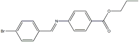 propyl 4-{[(E)-(4-bromophenyl)methylidene]amino}benzoate 구조식 이미지