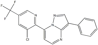 7-[3-chloro-5-(trifluoromethyl)-2-pyridinyl]-3-phenylpyrazolo[1,5-a]pyrimidine 구조식 이미지