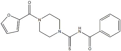 N-{[4-(2-furylcarbonyl)piperazino]carbothioyl}benzenecarboxamide 구조식 이미지