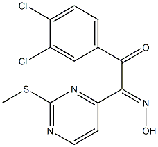 1-(3,4-dichlorophenyl)-2-[2-(methylsulfanyl)-4-pyrimidinyl]-1,2-ethanedione 2-oxime Structure