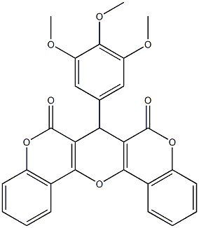 7-(3,4,5-trimethoxyphenyl)-6H,7H,8H-chromeno[3',4':5,6]pyrano[3,2-c]chromene-6,8-dione Structure