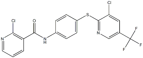 2-chloro-N-(4-{[3-chloro-5-(trifluoromethyl)-2-pyridinyl]sulfanyl}phenyl)nicotinamide 구조식 이미지