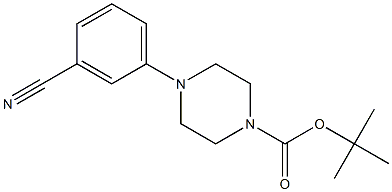 tert-butyl 4-(3-cyanophenyl)tetrahydro-1(2H)-pyrazinecarboxylate Structure