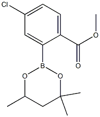 Methyl 4-chloro-2-(4,4,6-trimethyl-1,3,2-dioxaborinan-2-yl)benzoate 구조식 이미지