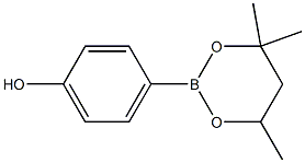 4-(4,4,6-trimethyl-1,3,2-dioxaborinan-2-yl)phenol 구조식 이미지