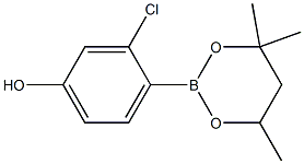 3-Chloro-4-(4,4,6-trimethyl-1,3,2-dioxaborinan-2-yl)phenol Structure