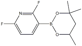 2,6-Difluoro-3-(4,4,6-trimethyl-1,3,2-dioxaborinan-2-yl)pyridine 구조식 이미지