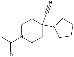 1-acetyl-4-pyrrolidin-1-ylpiperidine-4-carbonitrile 구조식 이미지