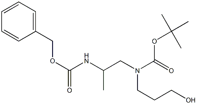 (2-Benzyloxycarbonylamino-propyl)-(3-hydroxy-propyl)-carbamic acid tert-butyl ester 구조식 이미지