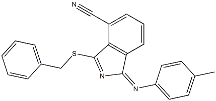 4-Cyano-3-benzylthio-1-(4-methylphenylimino)-1H-isoindole 구조식 이미지
