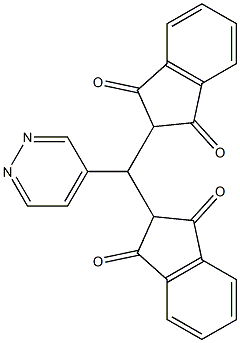 2,2'-(4-Pyridazinylmethylene)bis(1,3-indanedione) 구조식 이미지