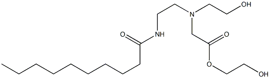 [N-(2-Decanoylaminoethyl)-N-(2-hydroxyethyl)amino]acetic acid 2-hydroxyethyl ester 구조식 이미지