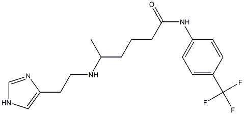 5-[2-(1H-Imidazol-4-yl)ethylamino]-N-[4-(trifluoromethyl)phenyl]hexanamide Structure