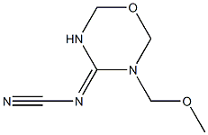 2,3,5,6-Tetrahydro-4-(cyanoimino)-3-(methoxymethyl)-4H-1,3,5-oxadiazine Structure