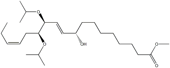 (9S,10E,12S,13S,15Z)-9-Hydroxy-12,13-di[(1-methylethyl)oxy]-10,15-octadecadienoic acid methyl ester Structure